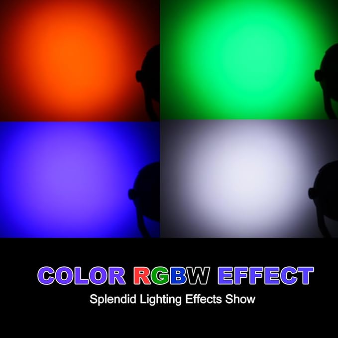 LED Par Lights 18x12W Outdoor Waterproof Stage Light RGBW 4-in-1 DMX Control for Events DJ Disco Festival Wedding Party Outdoor Stage Lighting