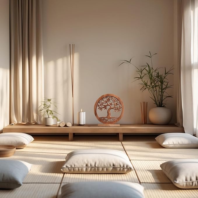 Decozen Solid Wood Tree Sculpture - Christmas Decor, Home Decor, Living Room, Boho, Coffee Table, Centerpiece Table Decorations, Mantle, Dining Table Centerpiece, Bathroom Shelf, Farmhouse