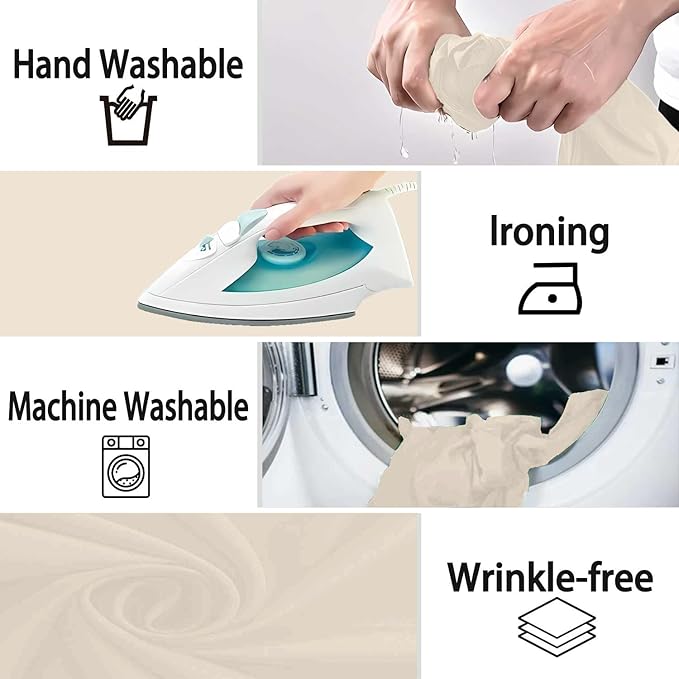 Cream Photography Backdrop for Photoshoot, Photo Backdrop Curtain, Perfect Cream Backdrops for Party Portrait Photoshoots Video Studio 6FTx9FT