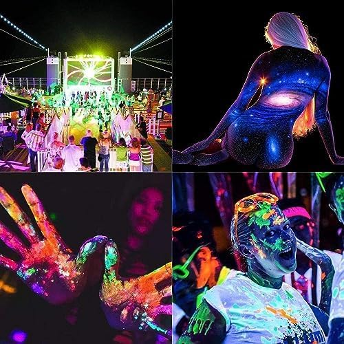 Black Lights 100W LED Flood Light with Plug(6ft Cable), IP66 Waterproof Black Lights for Party, Stage Lighting, Aquarium, Body Painting, Halloween, Neon Glow in The Dark (2 Pack)