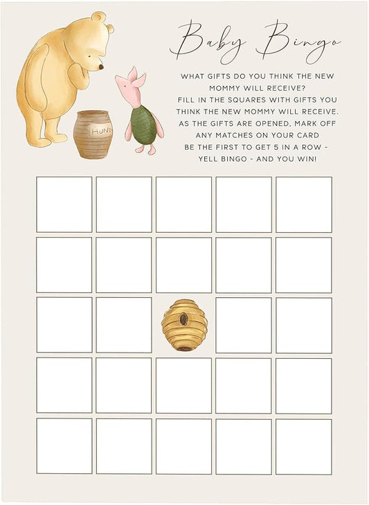 Winnie Baby Shower Games, Baby Bingo Baby Shower Game Cards, Baby Shower Decorations, Baby Shower Party Games Supplies & Activities, Set of 30 Cards