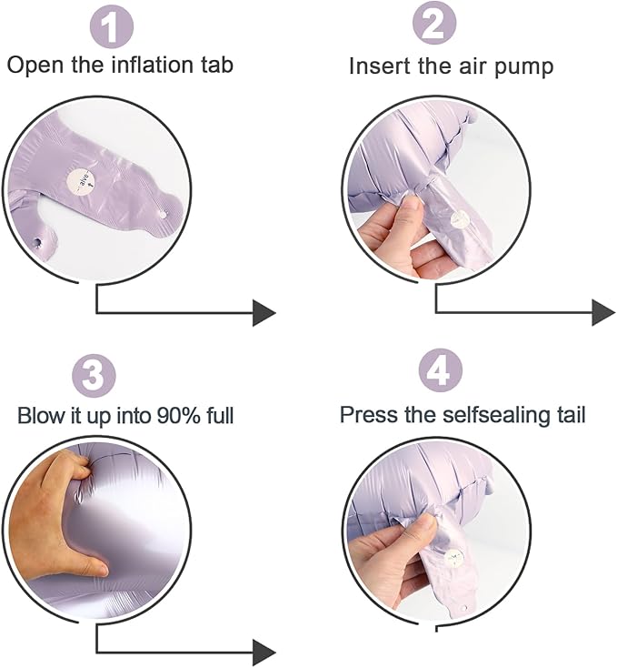 Lilac Number 7 Balloon 40 Inch, 7th Birthday Party Decorations for Children, Giant 7 Foil Balloon for Party Supplies