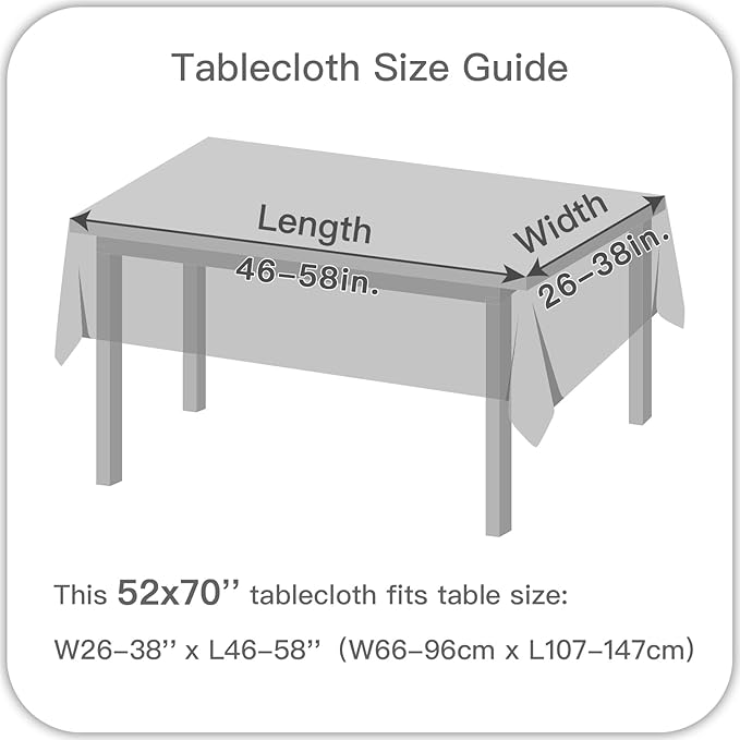 maxmill Rectangle Tablecloth Weaved Pattern Waterproof Spillproof Wrinkle Free Table Cloth, Kitchen Dining Tabletop Decoration, Fabric Table Cover for Holiday Parties, 52 x 70 Inch, White