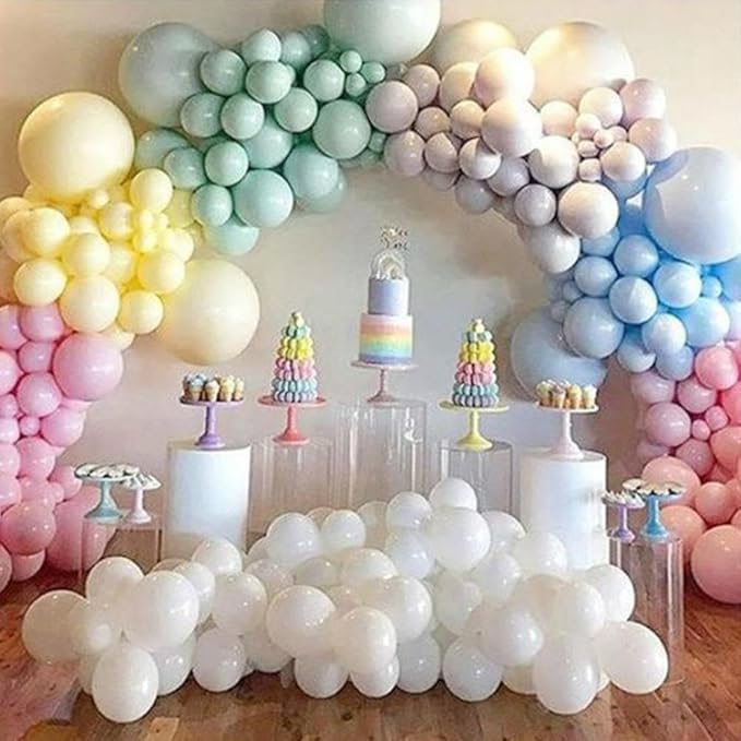 Felice Arts Pastel Easter Balloons Garland Kit Macaron Balloons Arch Kit Baby Shower Rainbow Ice Cream Party Supplies Daisy Birthday Party Decorations