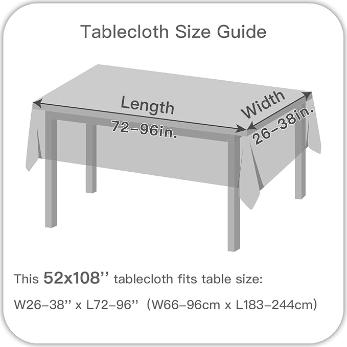 maxmill Rectangle Tablecloth Weaved Pattern Waterproof Spillproof Wrinkle Free Table Cloth, Kitchen Dining Tabletop Decoration, Fabric Table Cover for Holiday Parties, 52 x 108 Inch, Dusty Blue