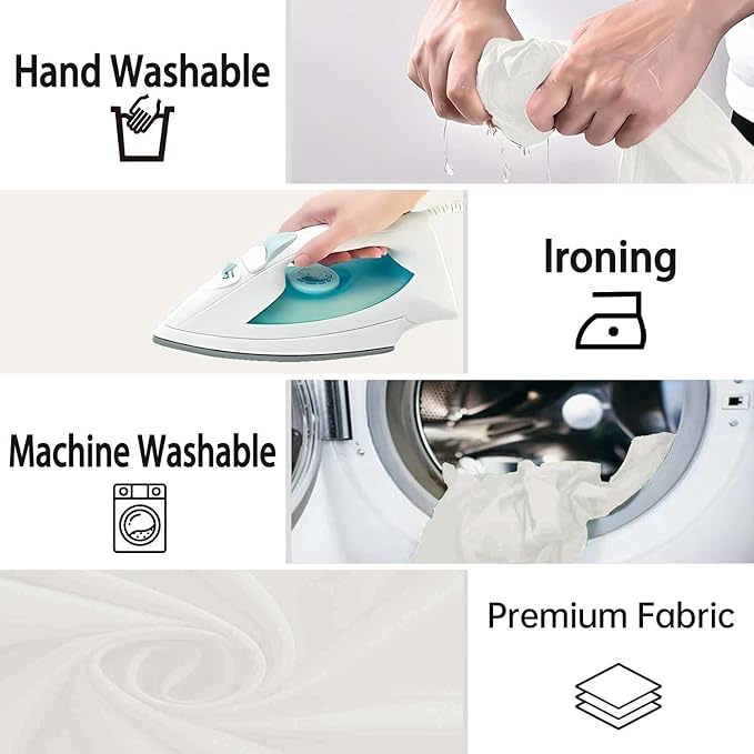 Ivory Photography Backdrop for Photoshoot, Photo Backdrop Curtain, Perfect Ivory Backdrops for Party Portrait Photoshoots Video Studio 8FTx10FT