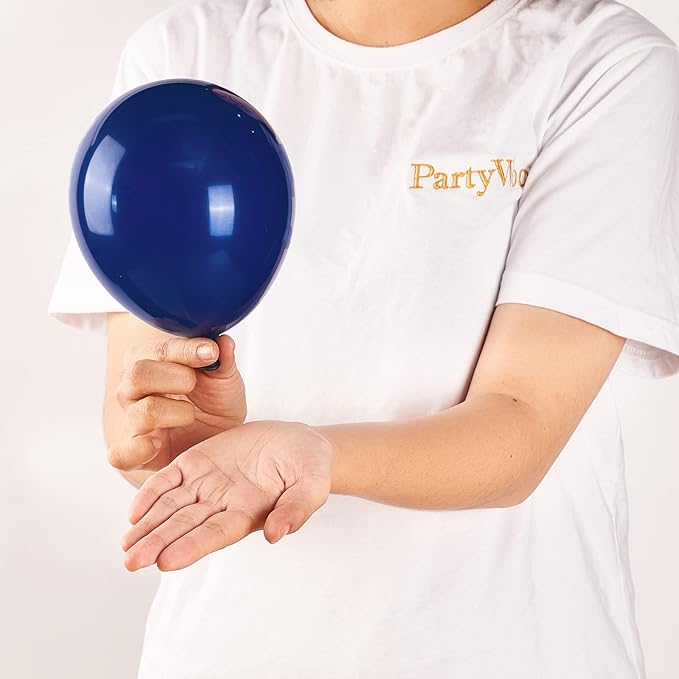 PartyWoo Navy Blue Balloons 50pcs 5 Inch Small Mini Matte Dark Blue Latex Balloons for Graduation New Year Wedding Sports Theme Baby Shower Men Birthday Bachelorette Party Decorations Blue-Y72