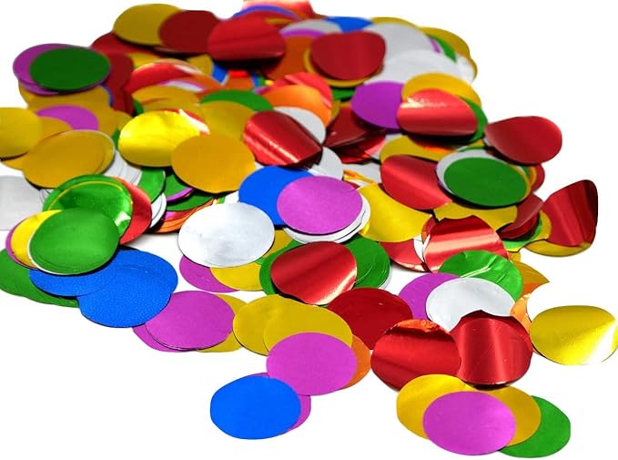 Ultimate Confetti - Multicolor Metallic Mylar Confetti Dots- 30,000 Pieces (1lb)