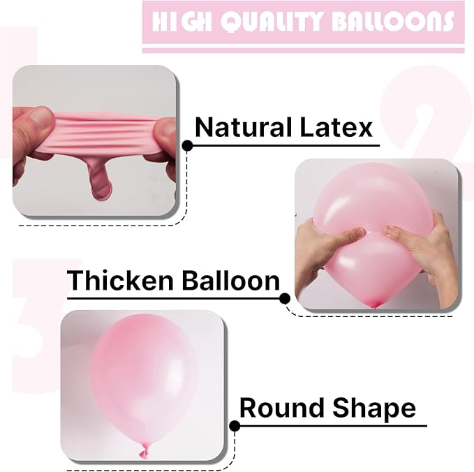 PartyWoo Baby Pink Balloons 100pcs 5 Inch Pastel Pale Light Pink Balloons for Baby Shower Gender Reveal Engagement Bachelorette Wedding Bridal Shower Easter Birthday Party Decorations Pink-Q05