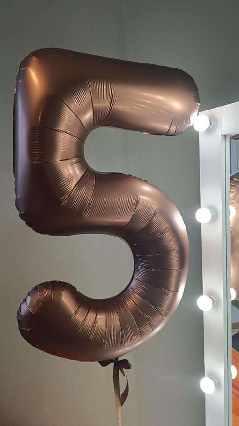 10 Balloon Number, Coffee Brown Number 10th Birthday Balloons 40 Inch, 10 Years Old Coffee Brown Birthday Decorations for Boys Girls, 10th Anniversary Decorations