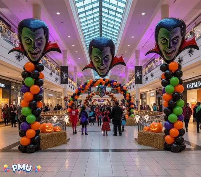 PMU 25 Pc Halloween Party Decoration Accessory 46 Inch Dracula Design Mylar-Foil Balloon