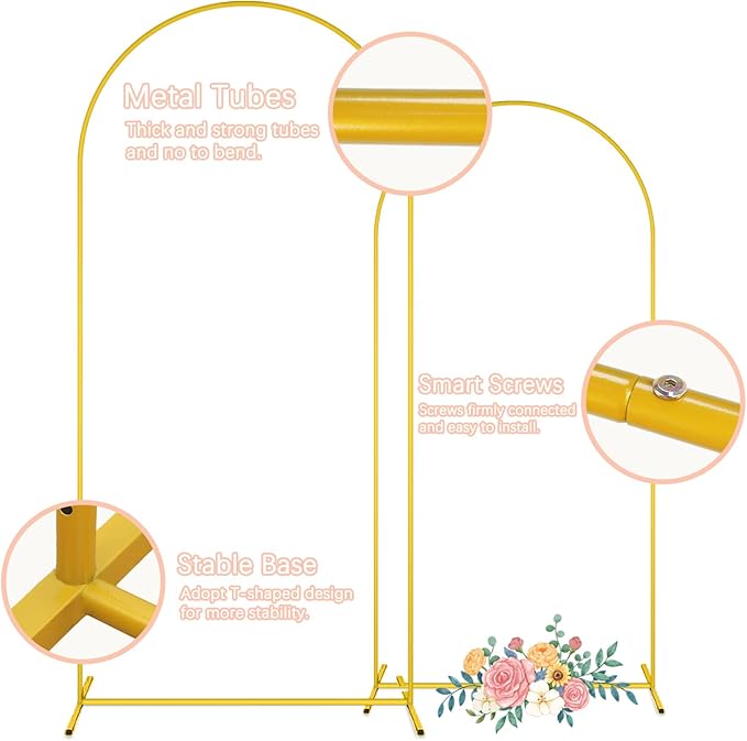 Metal Arch Backdrop Stand and Cover Set 7.2FT & 6FT Wedding Arch Stand Backdrops with Arch Stand Covers Sage Green Backdrop Cover for Arched Frame Stands for Birthday Party Holiday Decor