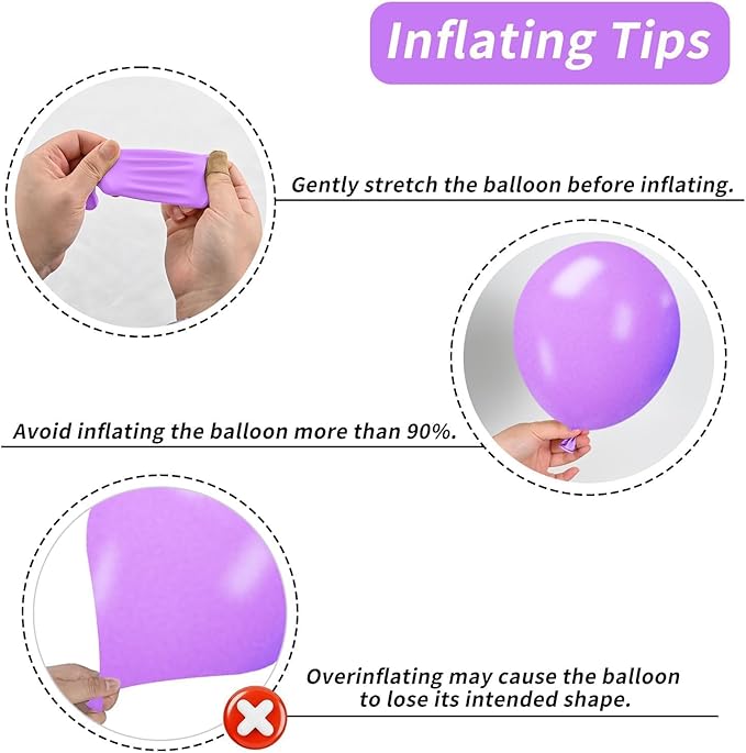 Paready Purple Blue Balloons Set, 50pcs 12 Inch Metallic Blue Purple Latex Balloons Helium For Boys Birthday Space Theme Party Decorations