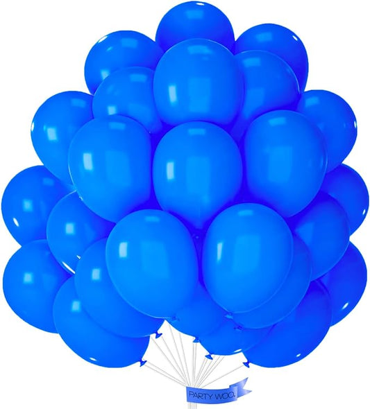 PartyWoo Royal Blue Balloons 101pcs of 12 Inch Dark Blue Latex Balloons for Wedding Baby Shower Gender Reveal Anniversary Graduation Under The Sea Men Birthday Bachelorette Party Decorations Blue-Y5