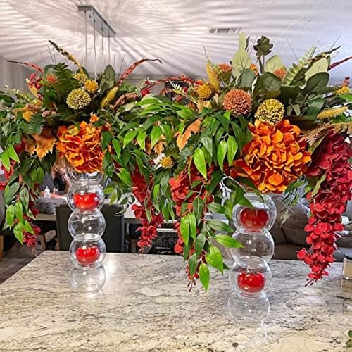 18Pcs Italian Ruscus Greenery Stems Artificial Silk Greenery Leaves Garland Vines Hanging Spray for DIY Wedding Arch Bouquet Filler Table Centerpieces Home Indoor Decor