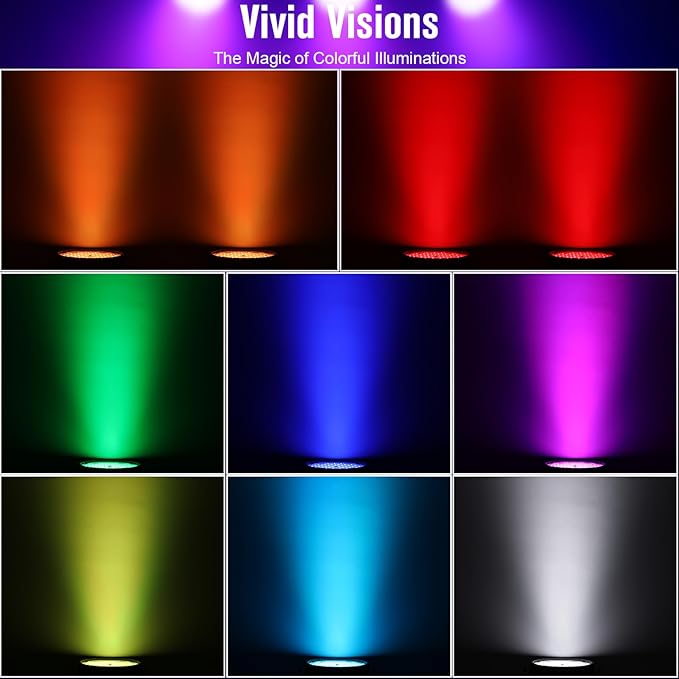 Betopper 54 * 4W High CRI Par Light, CRI/RA>90 RGBW 4 in 1 Ultra-Bright LED Stage Lights,Up to 5500 Lm Party Lighting, Party Disco DJ Lights for Photography Video Wedding Show, 4 Packs