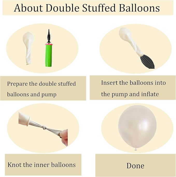 Pearl White Balloons Double Stuffed Pearl Balloons Arch With Pearl Stickers 5/10/12/18 Inch Bridal Shower Balloon Arch Pearl Ivory Balloon Garland For Wedding Birthday Baby Shower Decorations