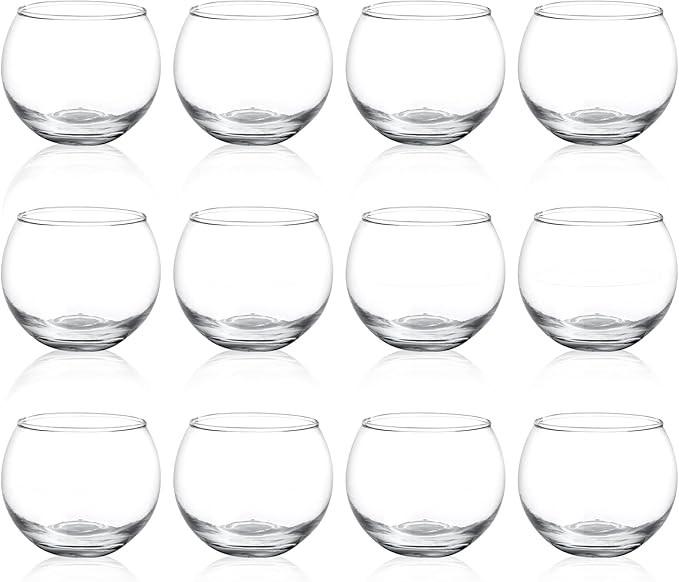 12pcs Clear Glass Tealight Candle Holder, Round Votive Candle Holders, Small Bowl Candle Holder Bulk for Wedding Table Centerpieces Home Decor