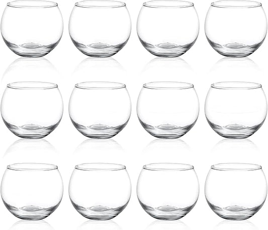 12pcs Clear Glass Tealight Candle Holder, Round Votive Candle Holders, Small Bowl Candle Holder Bulk for Wedding Table Centerpieces Home Decor