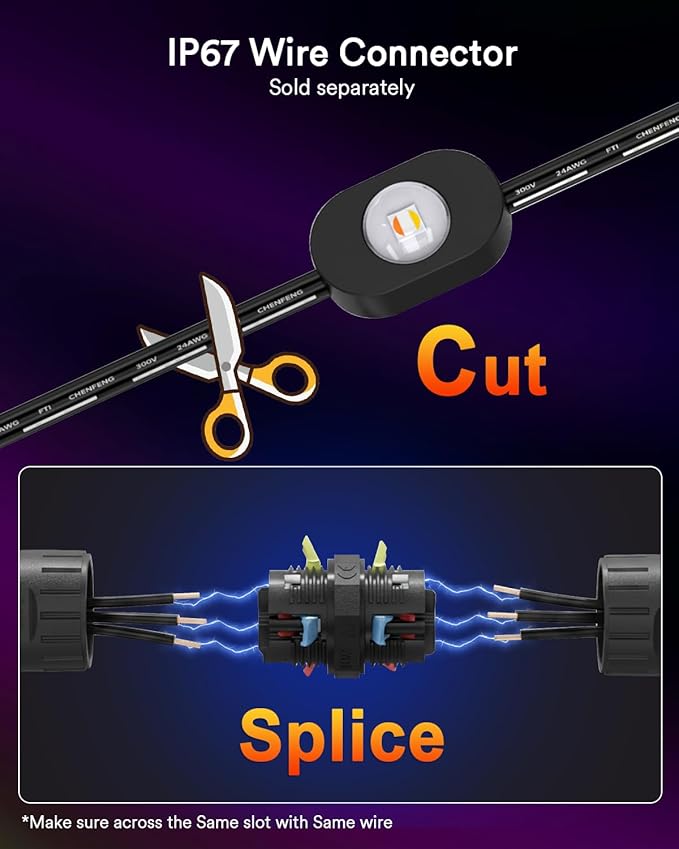 Lumary Smart Permanent Outdoor Lights 2 with Remote & Slide-Base, 100ft with 60 RGBAICW LEDs 3600lm for House Daily & Accent Lighting, 110+ Modes for Christmas Decor, Work with Alexa Google, Black