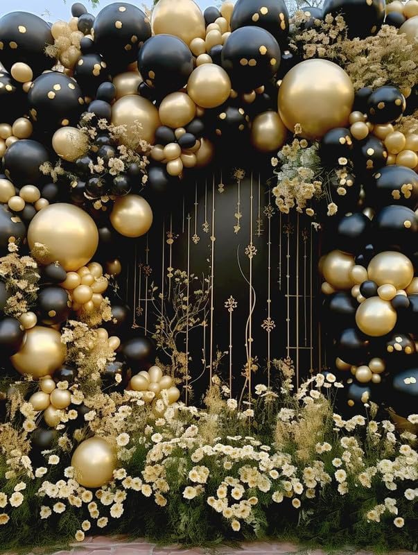 Metallic Gold Balloons 50 pcs 12 Inch Chrome Gold Latex Balloons for Wedding Bridal Engagement Baby Shower Gender Reveal Easter Anniversary Birthday Christmas Party Decorations