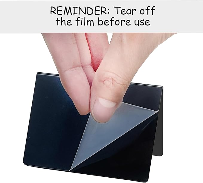 PigPotParty Acrylic Mini Chalkboard Signs for Food, 12 Pcs 4"x3" Small Food Labels for Party Buffet, Glossy Black Table Place Cards for Wedding, Elegant Event Decorations, w/ 2 Wet Erase Markers