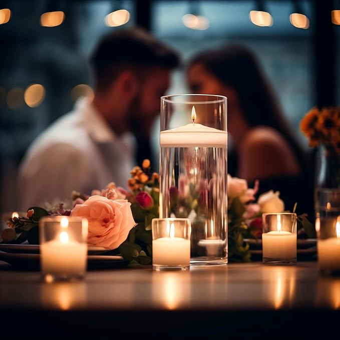24-Pack 3-Inch Floating Candles – Elegant, Smokeless & Dripless for Weddings, Parties & Home Decor