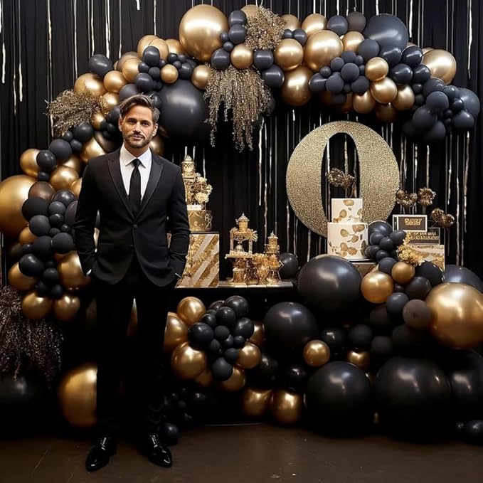 Metallic Gold Balloons 50 pcs 12 Inch Chrome Gold Latex Balloons for Wedding Bridal Engagement Baby Shower Gender Reveal Easter Anniversary Birthday Christmas Party Decorations