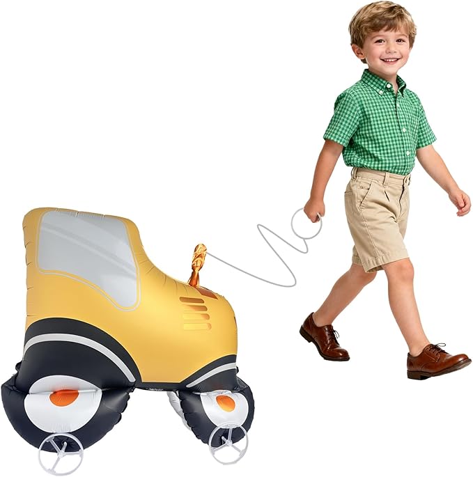 Walking Tractor Balloons, Self-Standing Large Tractor Foil Balloons for Farm Themed Party Birthday Baby Shower Decoration Supplies(Number 1)
