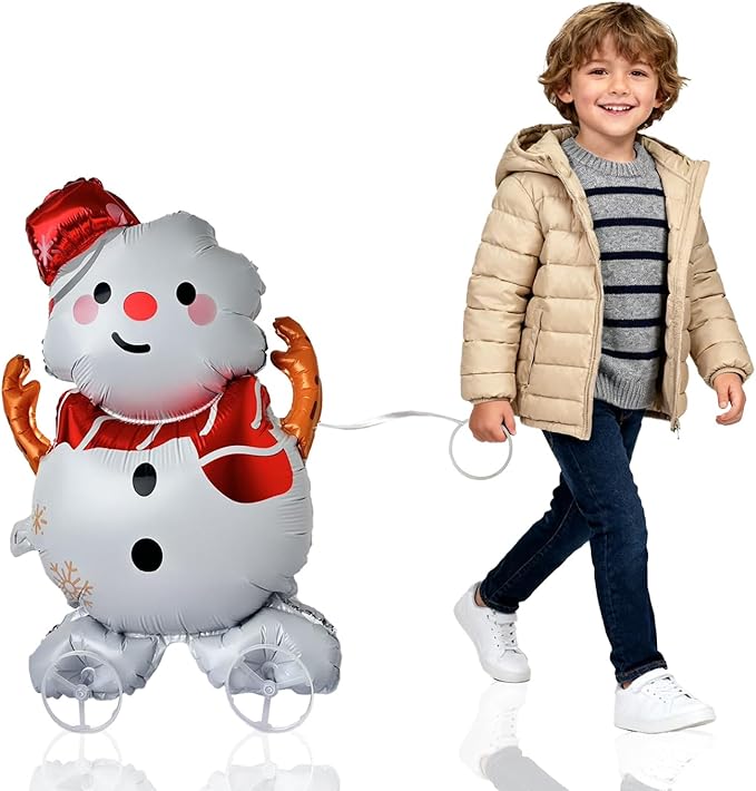 Walking Christmas Balloons, Self-Standing Foil Balloons for Christmas Party Decorations, New Year, Birthday Party Supplies(Walking3)