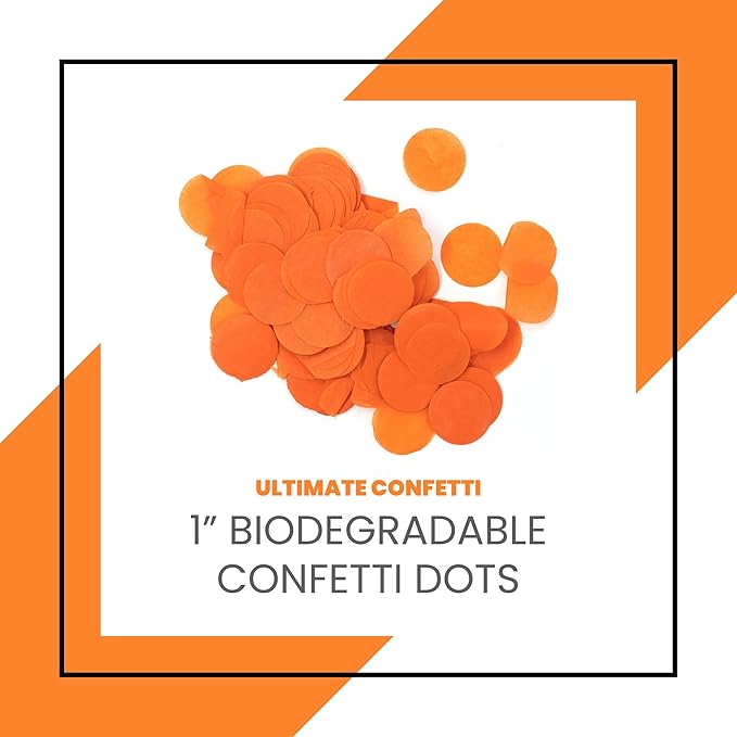 Ultimate Confetti - 1" Orange Tissue Paper Confetti Dots - 30,000 Pieces (1lb)