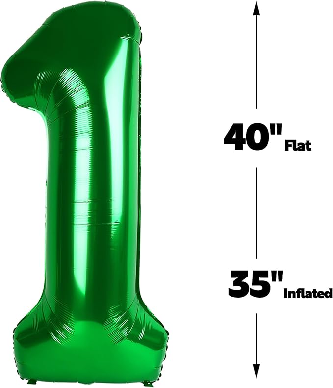 40 Inch Green 13 31 Large Number Balloon, 13 31 Green Birthday Party Decorations, Number 13 31 Foil Balloons for Anniversary Party Graduations Celebration Supplies