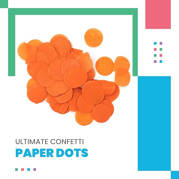 Ultimate Confetti - 1" Orange Tissue Paper Confetti Dots - 30,000 Pieces (1lb)