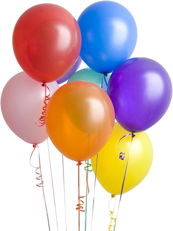 Assorted Rainbow Balloons 30 Pack 18 inch Round Bright Latex Balloons Assorted Colors for Birthday Baby Shower Wedding Party Birthday Decorations Supplies Arch Garland