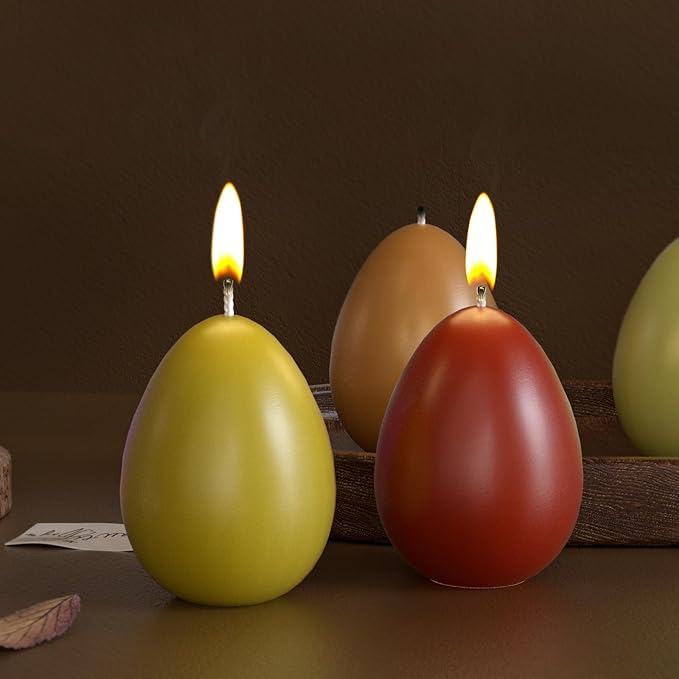 Silicone Molds for Candle Making, 8-Cavity Easter Egg Candle Molds for Scented Candles & Wax Melts - Reusable DIY Mold for Home Decor, Holiday Party Favors