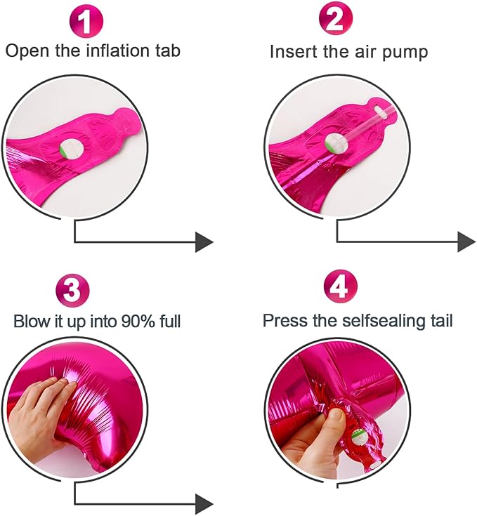 10 Balloon Number, Hot Pink Number 10th Birthday Balloons 40 Inch, 10 Years Old Hot Pink Birthday Decorations for Boys Girls, 10th Anniversary Decorations