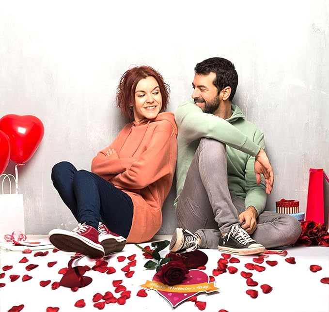 Heart Confetti Decoration - Romantic Decor for Valentine's Day,Mother's Day,Birthday,Anniversary,Thanksgiving,Christmas,New Year (400PCS, Red)