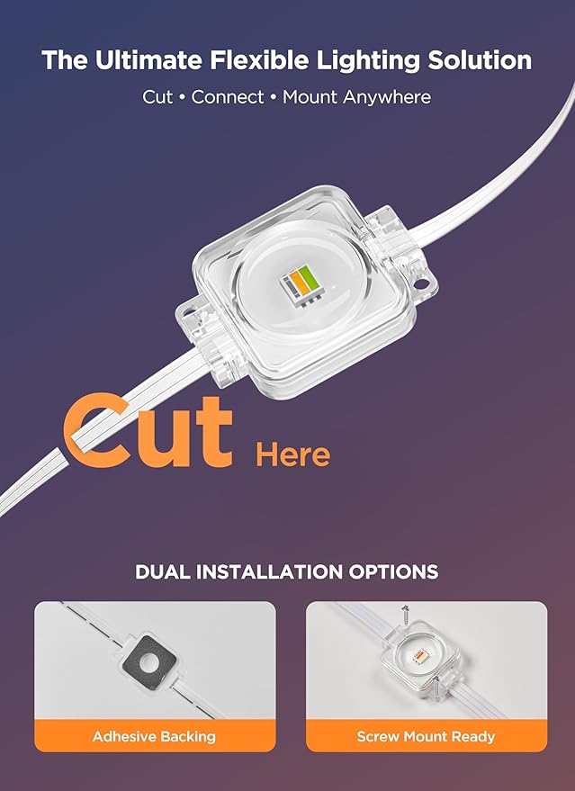 Permanent Outdoor Lights, 200FT with 128 Smart LED Lights, DIY Scene Mode, IP68 Waterproof Christmas Light for Daily and Accent Lighting, Outdoor Decor, House Roof, Holiday Decorations