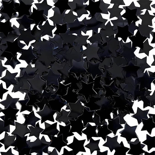 Black Metallic Foil Star Confetti 0.78inch/2cm 8000PCS Table Confetti for Party Birthday Decoration or Filled Balloons