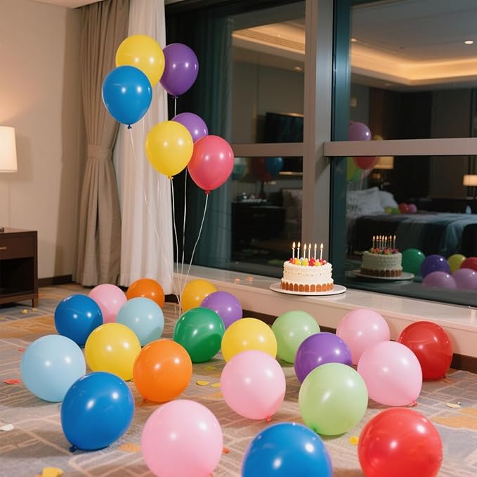 Rainbow Balloons 160 Pack 5 inch Round Bright Latex Balloons Assorted Colors for Birthday Baby Shower Wedding Party Birthday Decorations Supplies Arch Garland