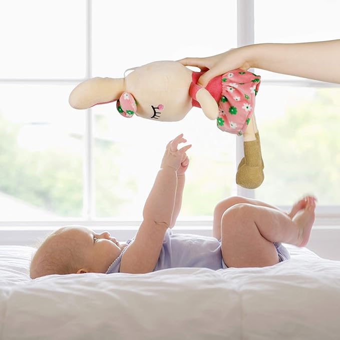 Set of 2 Easter Bunny Plush for Kids, 18.3" Easter Stuffed Animal, Big Rabbit Toys Cute Birthday Gifts for Boy Girl, Pink & Blue