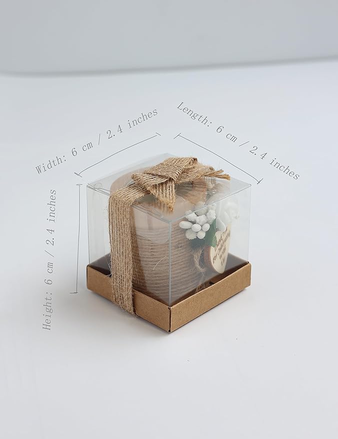 10 Piece Set of Wooden Tealight Candle Holders, Wedding Candle Favors, Baby Shower Favors, Return Favors, Bridal Shower Favors for Guests.(Light brown)