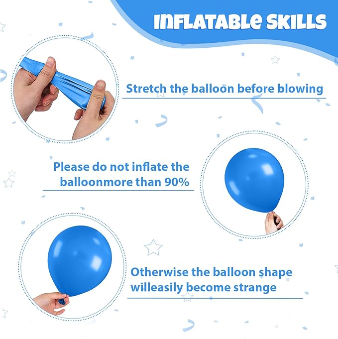 Pink and Blue Balloon, 50Pcs 12 Inch Pastel Pink Blue Purple Confetti, Royal and Metallic Confetti Balloons for Birthday, Baby Shower, Gender Reveal Supplies