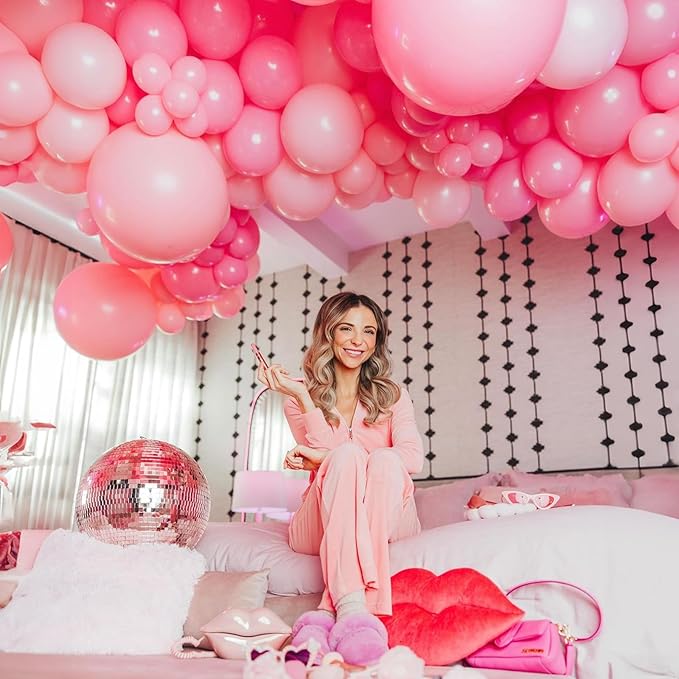 Pastel Pink Balloons 12 Inch, 100 Pack Baby Pink Balloon Light Pink Latex Balloons Matte Pale Soft Macaron Pink Helium Balloons for Gender Reveal Baby Shower Princess Birthday Party Decorations