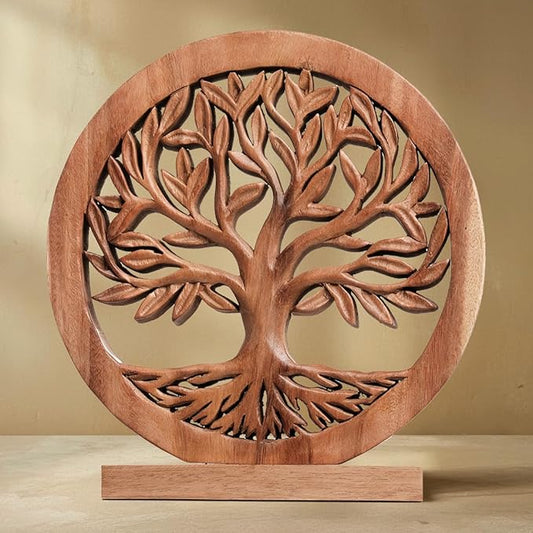 Decozen Solid Wood Tree Sculpture, Home Decor, Living Room, Boho Deocr, Coffee Table, Centerpiece Table Decorations, Mantle, Dining Table Centerpiece, Bathroom Shelf, Farmhouse