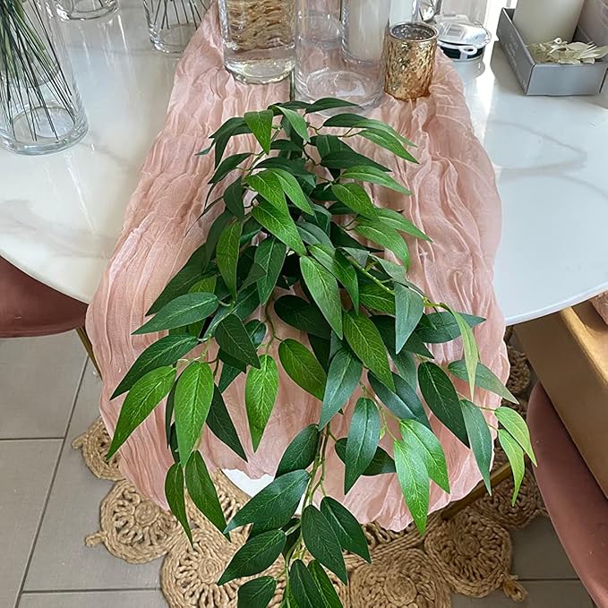 18Pcs Italian Ruscus Greenery Stems 26" Artificial Silk Greenery Leaves for DIY Wedding Arch Bouquet Filler Table Centerpieces Home Indoor Decor