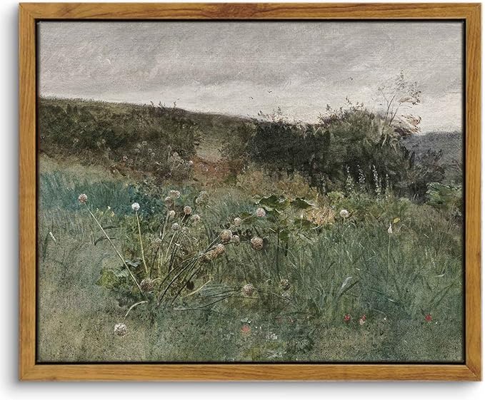 InSimSea Framed Canvas Wall Art Vintage Decor, Rustic Wall Art Room Decor, Classical Paintings for Wall Decorations, Retro Prints for Home Kitchen Farmhouse Bathroom Decor, 9"x11"