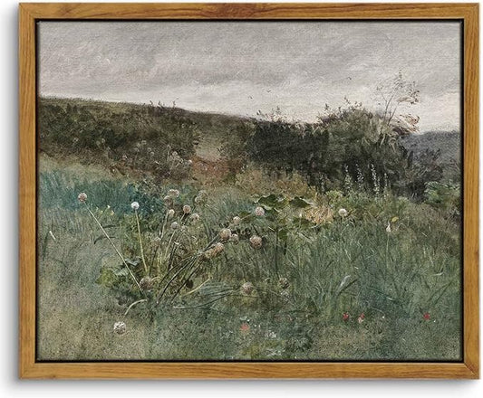 InSimSea Framed Canvas Wall Art Vintage Decor, Rustic Wall Art Room Decor, Classical Paintings for Wall Decorations, Retro Prints for Home Kitchen Farmhouse Bathroom Decor, 9"x11"