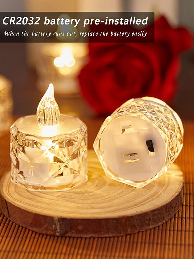 24PCS Flameless LED Candles - Battery Operated Votive Lights for Wedding Centerpieces, Holiday Tablescapes, Yoga Studios - Safe Tabletop Decor for Dinner Parties & Home Ambiance Lighting
