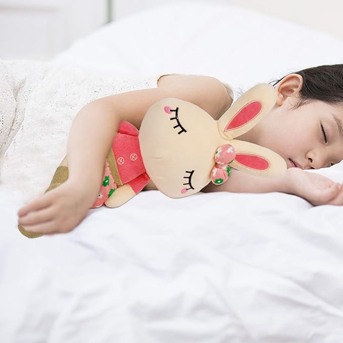 Set of 2 Easter Bunny Plush for Kids, 18.3" Easter Stuffed Animal, Big Rabbit Toys Cute Birthday Gifts for Boy Girl, Pink & Blue